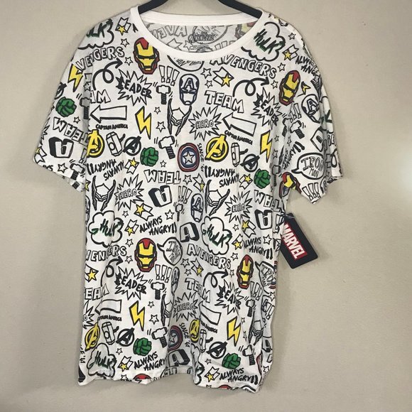 Marvel Other - Marvel Avengers Hulk Iron Man Thor Graphic T Shirt